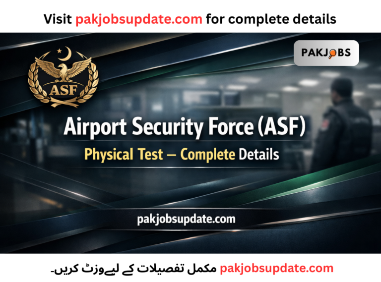 Airport Security Force (ASF) Physical Test Complete Details