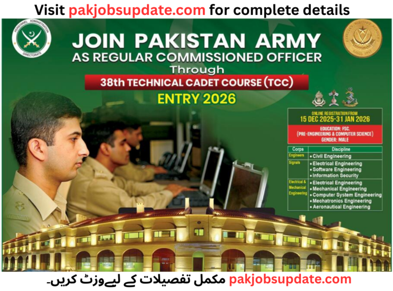 Join Pak Army as Technical Cadet Course 