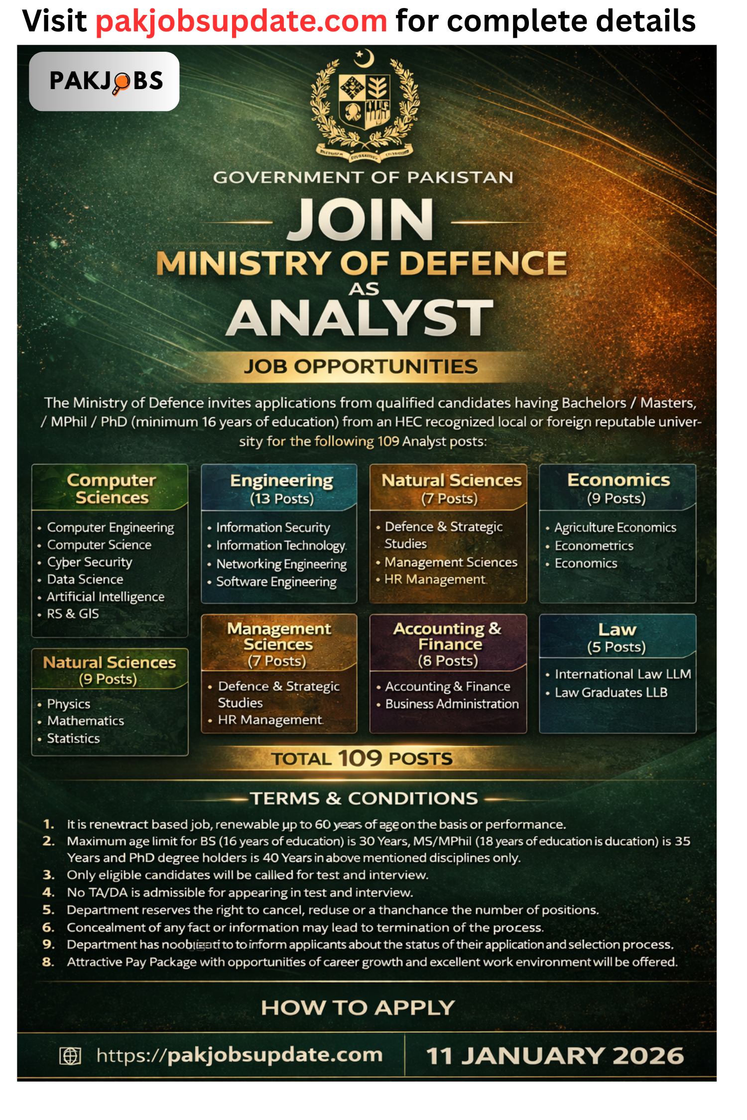 Join Ministry of Defence as Analyst Latest MOD Jobs 2026 Apply Now