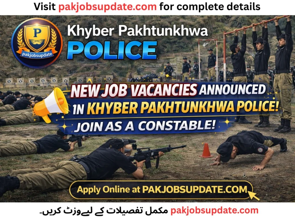 KPK Police Jobs 2026 Online Apply