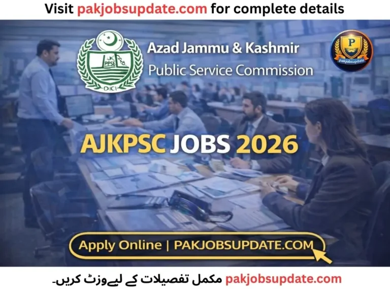 AJK Public Service Commission AJKPSC Latest Jobs 2026 Apply Online ajkpsc.gov.pk