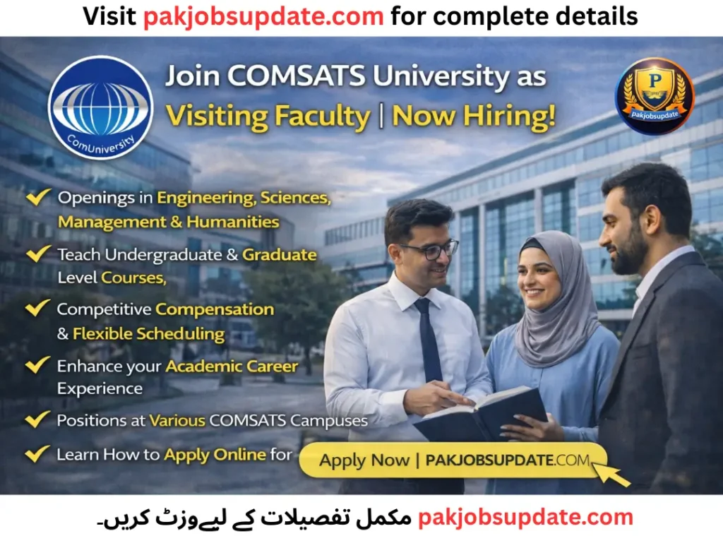COMSATS University Visiting Faculty Jobs Apply Online