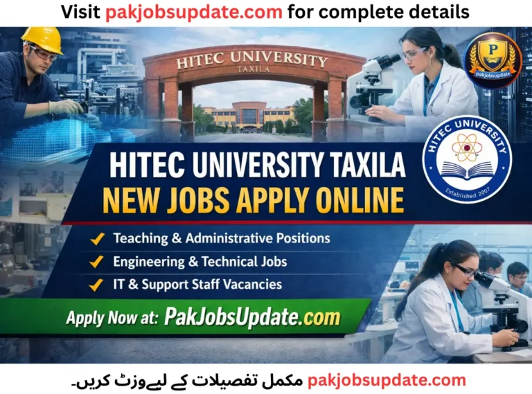 HITEC University Taxila New Jobs 2026 Apply Online
