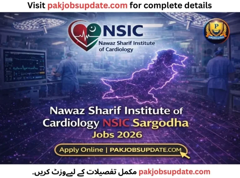 Nawaz Sharif Institute of Cardiology NSIC Sargodha Jobs 2026