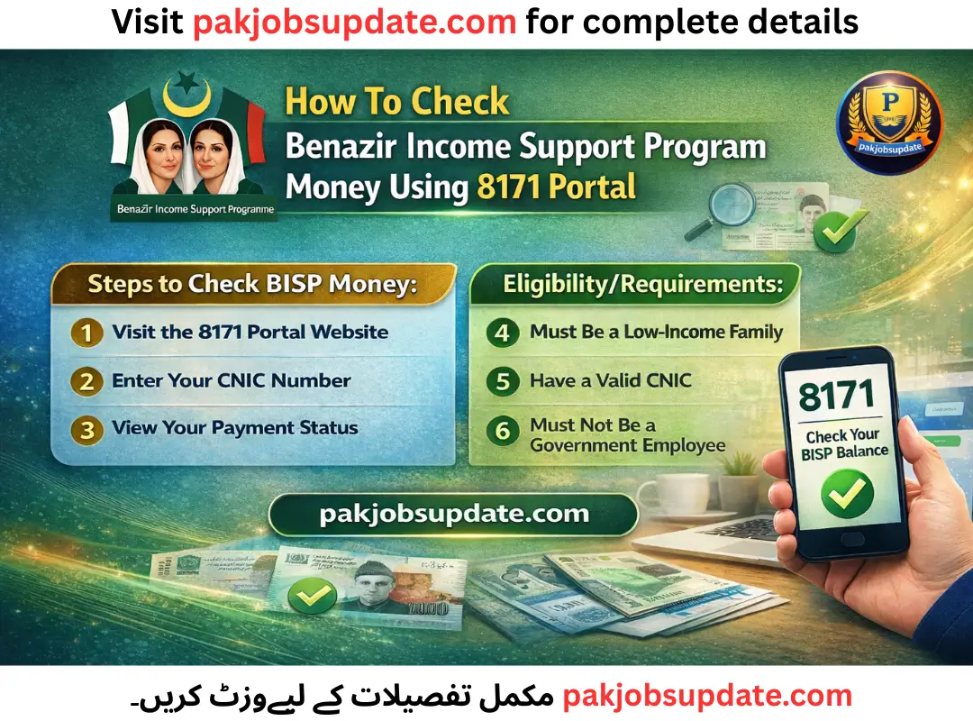  How To Check Benazir Income Support Program Money Using 8171 Portal