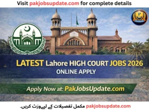 Latest Lahore High Court Jobs 2026 Online Apply
