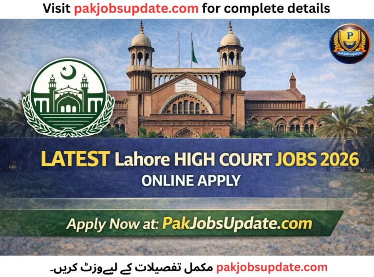 Latest Lahore High Court Jobs 2026 Online Apply