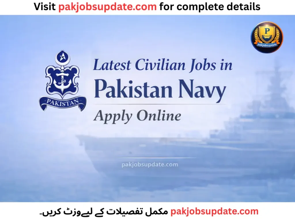 Latest Civilian Jobs in Pakistan Navy Apply Online