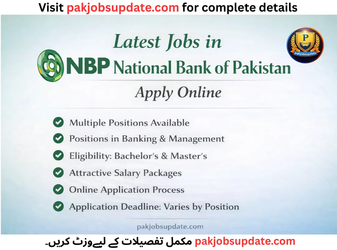 Latest Jobs in National Bank of Pakistan Apply Online