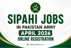 Sipahi Jobs in Pakistan Army April 2026 Online Registration Soldier, Clerk, Driver & Others Latest