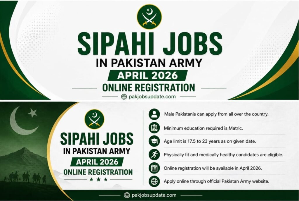 pakistan army sipahi jobs