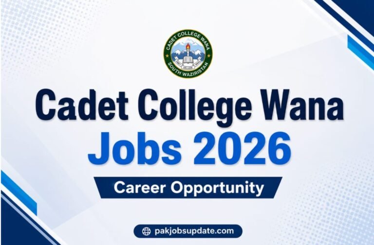 Cadet College Wana Jobs 2026