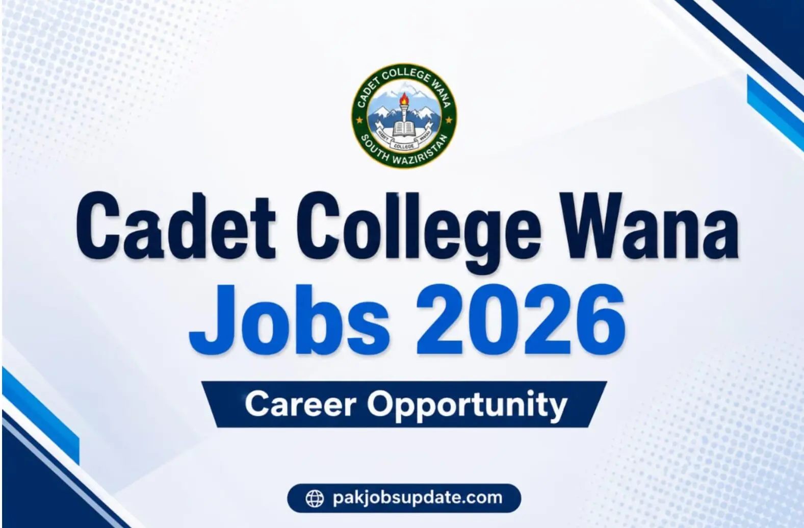 Cadet College Wana Jobs 2026