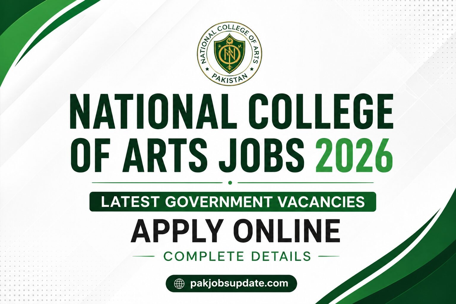National College of Arts Jobs