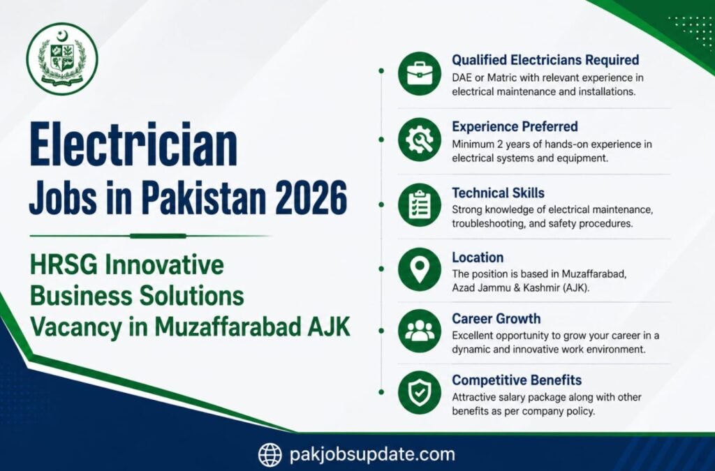 HRSG Electrician job in Muzaffarabad AJK