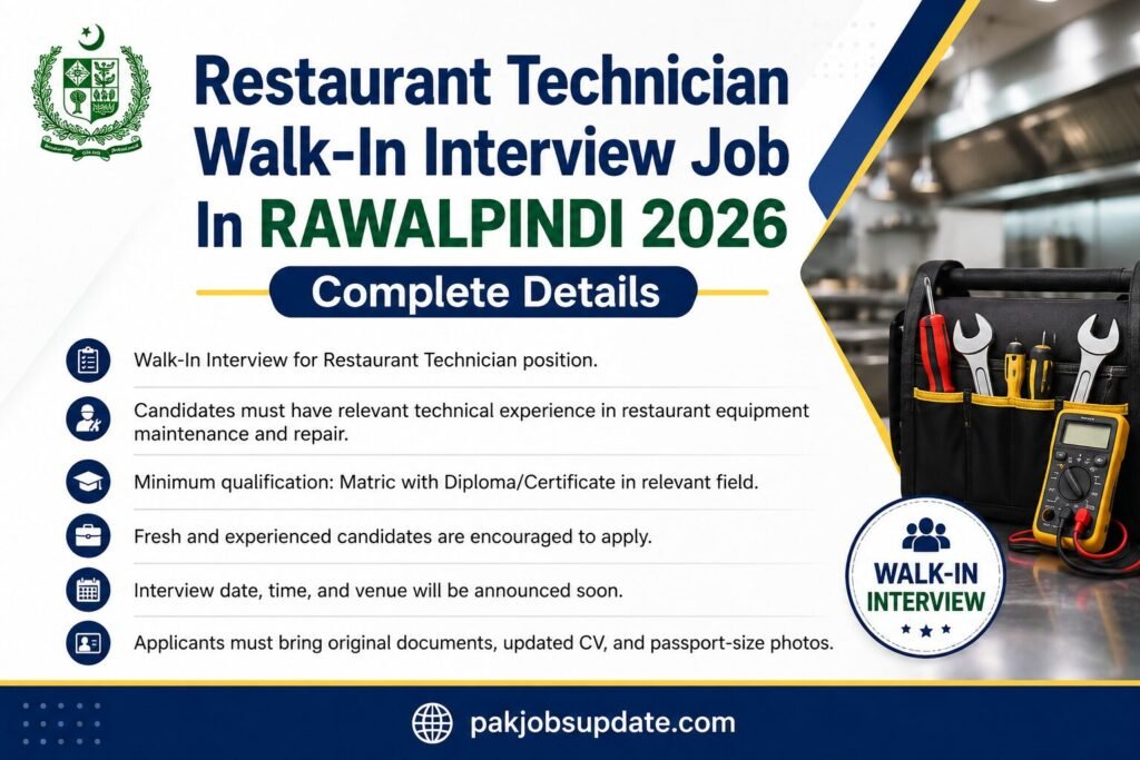 Restaurant Job In Rawalpindi 
