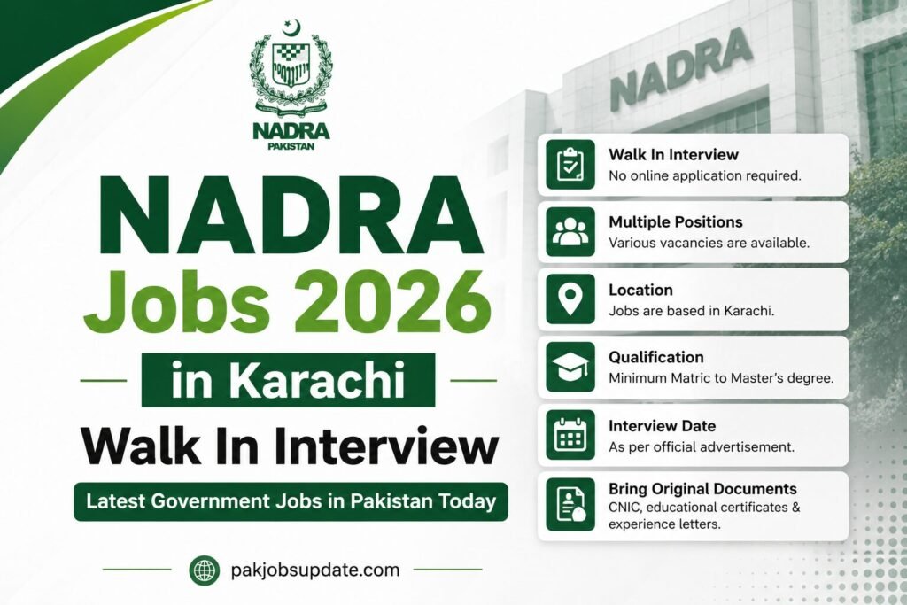 NADRA Jobs Apply Online
