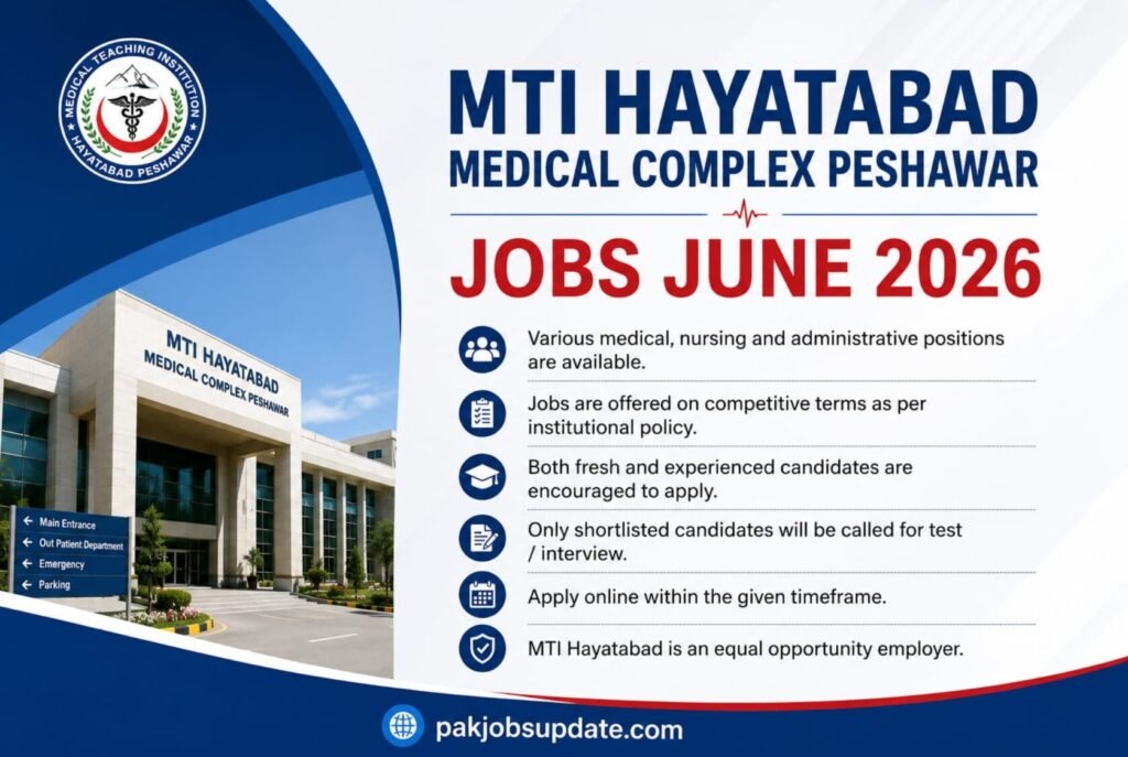 MTI Hayatabad Medical Complex Peshawar Jobs June 2026