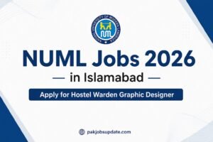 NUML Jobs 2026 in Islamabad Apply for Hostel Warden Graphic Designer