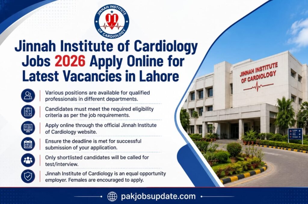 jinnah institute of cardiology jobs apply online