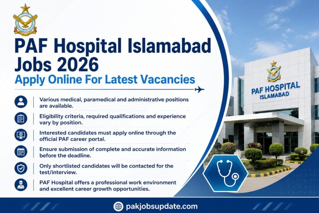 PAF Hospital Jobs in Pakistan