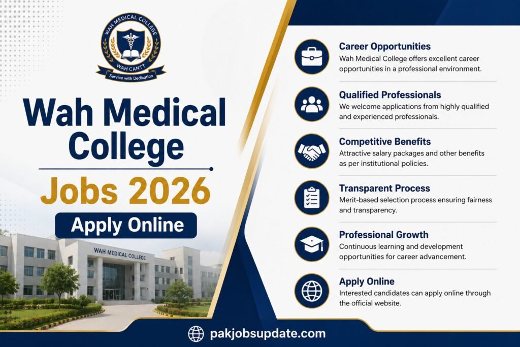 Wah Medical College Jobs 2026 Apply Online