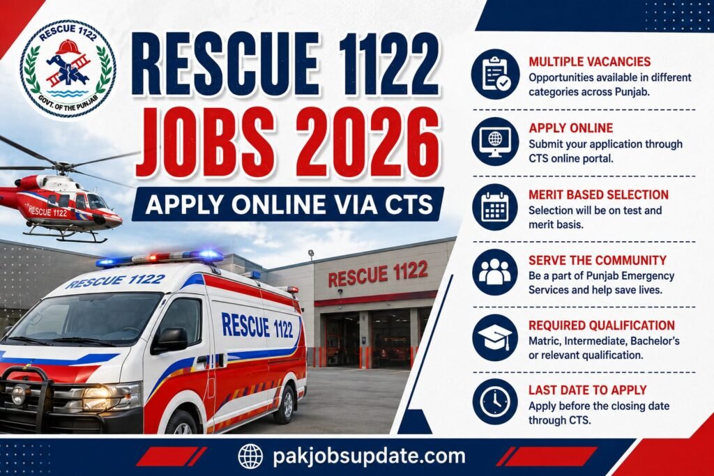 Rescue 1122 Jobs 2026 Apply Online via CTS
