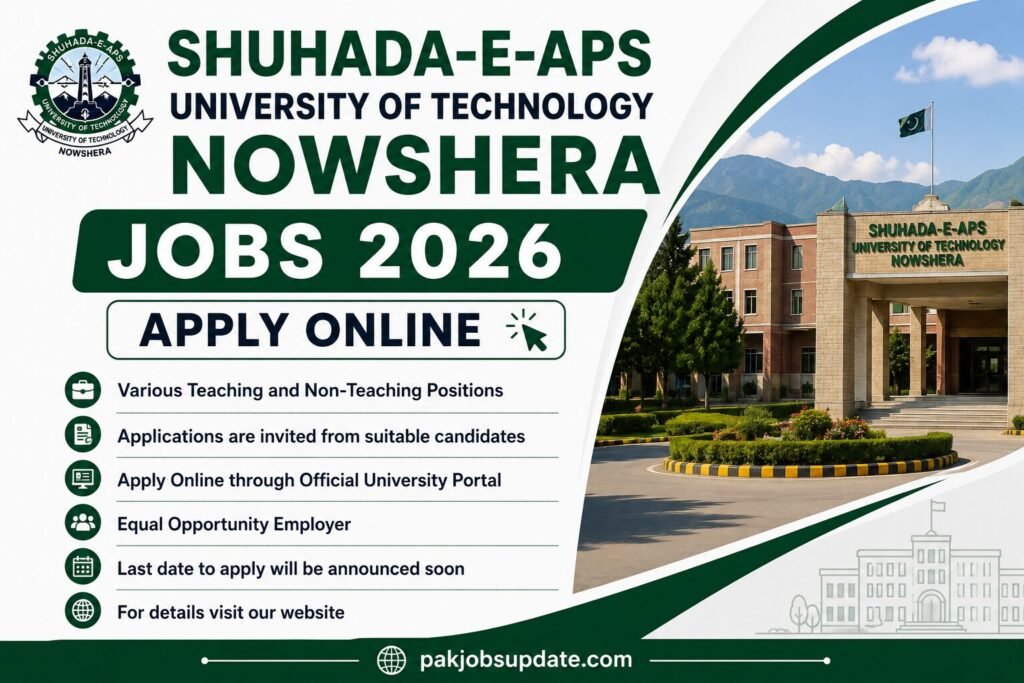 Shuhada-e-APS University of Technology Nowshera Jobs 2026 Apply Online
