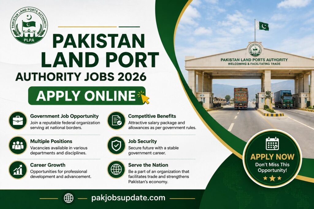 Pakistan Land Port Authority Jobs 2026 Apply Online