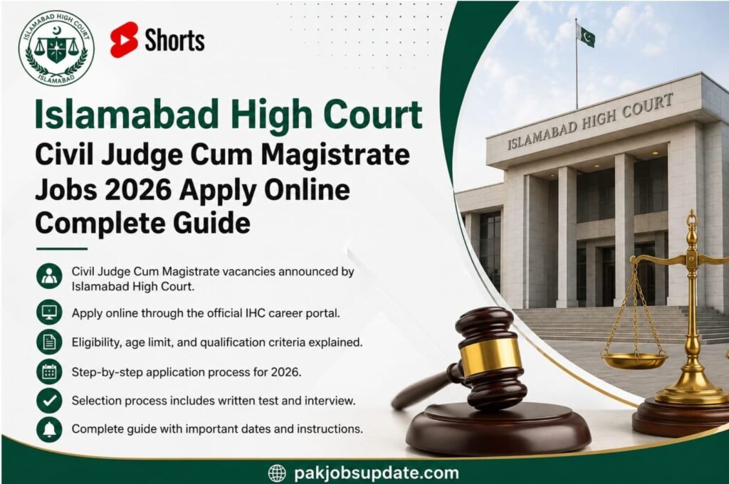 Islamabad High Court Civil Judge Cum Magistrate Jobs 2026 Apply Online Complete Guide