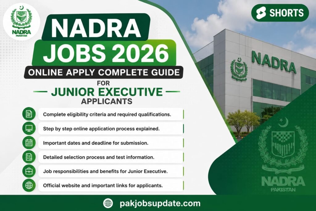 NADRA Jobs 2026 Online Apply Complete Guide for Junior Executive Applicants