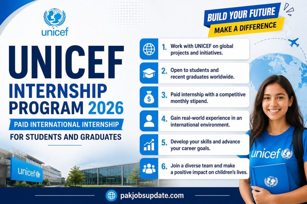 UNICEF Internship Program 2026. Paid International Internship for Students and Graduates