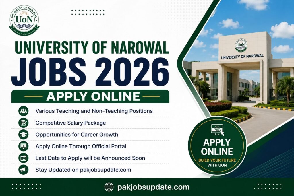 University of Narowal Jobs 2026 Apply Online