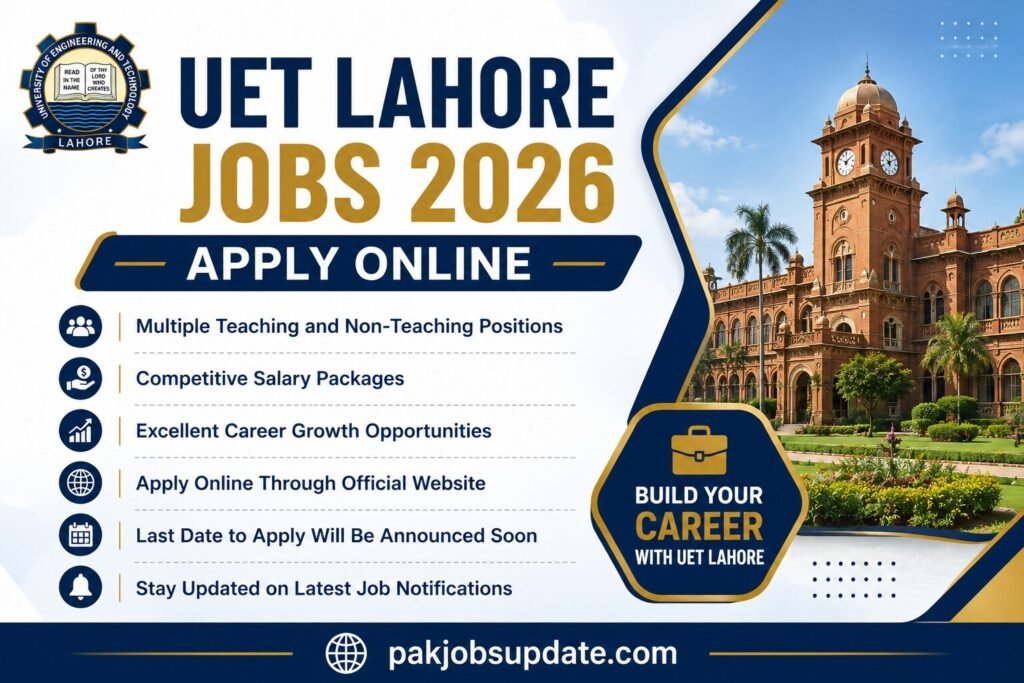 UET Lahore Jobs 2026 Apply Online
