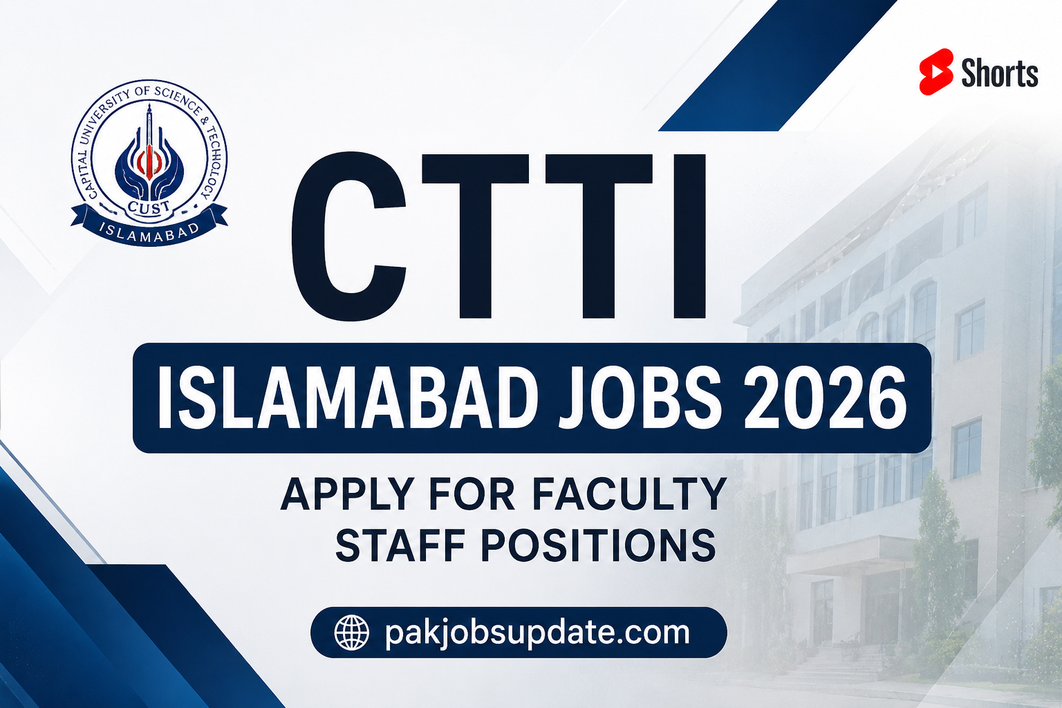 CTTI Islamabad Jobs 2026