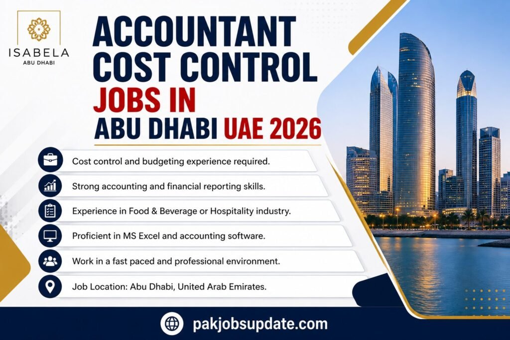 Accountant Cost Control Jobs in Abu Dhabi UAE 2026